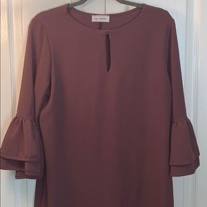 NWOT Ces Femme Plum Sheath Dress L